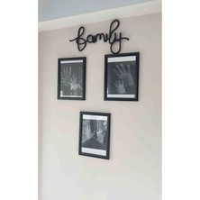 Desing BabyM Family Siyah Tricotin Örgü Duvar Aksesuarı