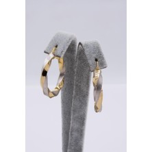 Latif Kuyumcu 14 Ayar Altın Halka Küpe Burgu Model Kadın Küpe