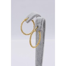 Latif Kuyumcu 14 Ayar Altın Halka Küpe Dorika Model Kadın Küpe