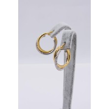 Latif Kuyumcu 14 Ayar Altın Halka Küpe Kalemli Model Kadın Küpe