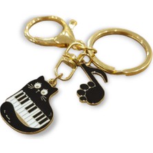 Kdot Harmonie De Chats Hediyelik Müzik ve Kedi Figürlü Emaye Metal Anahtarlık