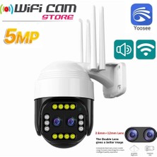 Wificam Plus Yoosee Yazılımlı 5mp 1080P Full Hd Çift Lensli Ptz Güvenlik Kamerası