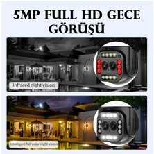 Wificam Plus Yoosee Yazılımlı 5mp 1080P Full Hd Çift Lensli Ptz Güvenlik Kamerası