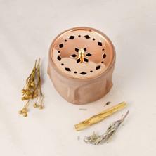 Coho Objet Coho Box Faces Bakır Kapaklı Terra Tütsülük & Üzerlik & Adaçayı & Lavanta Hediye Seti