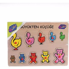 Onyıl Oyuncak 131-132 Ony Ahşap Tutmalı Puzzle Büyükten Küçüğe -Onyıl