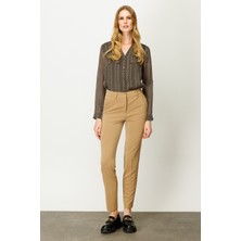 Ekol Dar Paça Camel Kadın Pantolon 23202003