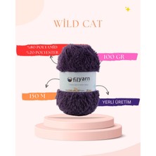 Filyarn Mor Wild Cat Sakallı Örgü İpi