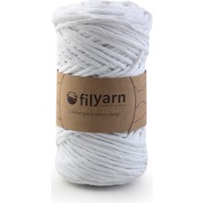 Filyarn Beyaz Taranabilir Makrome Pamuk Makrome - 4 mm