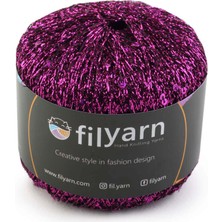 Filyarn Mor Galaxy Simli Pullu Örgü İpi