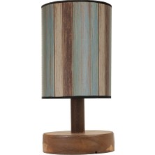 Lumexx Anka Ceviz Renkli Abajurlu Masa Lambası