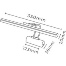 Lumexx Flüt 35 cm Ledli Krom Aplik