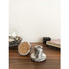 Kedi Creative Arts Marble 2'li Şamdan Seti