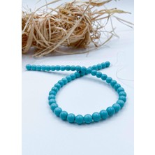 Nelleovana Turkuaz 8 mm Doğal Taş Dizi Küre Kesim