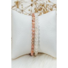 Nelleovana Güneş - Ay Taşı Doğal Taş 2'li Bileklik 6mm