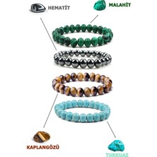 Nelleovana Doğaltaş Bileklik 4'lü Set (Aşk - Para - Şifa - Huzur )