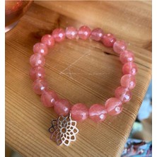 Nelleovana Pembe Kuvars Bileklik