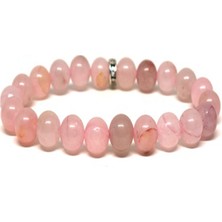 Nelleovana Amorf Pembe Kuvarst Bileklik