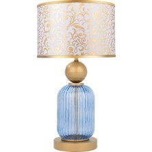 Minimal Lotus Royal Blue Cam Abajur