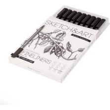 Bruno Visconti Sketch Art Professional 9'lu Fineliners Black 36-0033