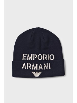 Emporio Armani Yünlü Nakışlı Logolu Bere Erkek Bere 627406 3F570 00035