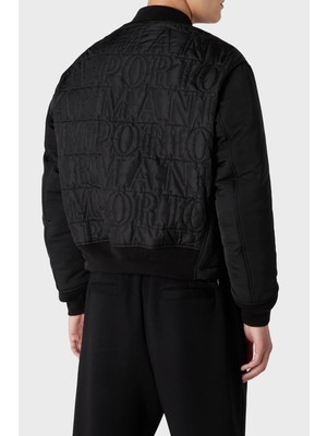 Emporio Armani Su Geçirmez Isı Yalıtımlı Çift Fermuarlı Bomber Ceket Erkek Ceket 6R1B76 1nıjz 0999