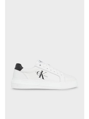 Calvin Klein Deri Logolu Sneaker Ayakkabı YW0YW008230LB Bayan Ayakkabı YW0YW00823 0lb