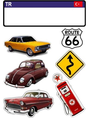 Bsb Klasik Otomobil Sticker Telefon Laptop Notebook Tablet Defter Matara Stiker Etiket ST346