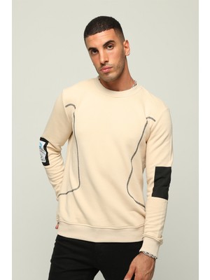 Owut Collection Erkek Regular Fit Bisiklet Yaka Baskılı Pamuklu Sweatshirt