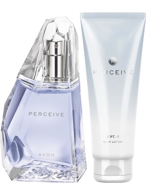 Avon Perceive Kadın EDT Parfüm 50 ml + Vücut Losyonu Seti – Frezya, Erik ve Vanilya Kokulu, Kalıcı, Günlük Kullanım