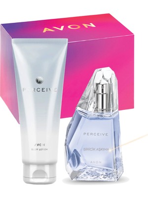 Avon Perceive Kadın Parfüm Seti 50 ml EDP ve 125 ml Vücut Losyonu Şık Hediye Kutusunda