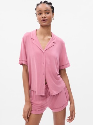 Gap Kadın Pembe Modal Pijama Üstü