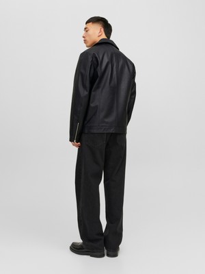 Jack & Jones Siyah Rocky Deri Ceket