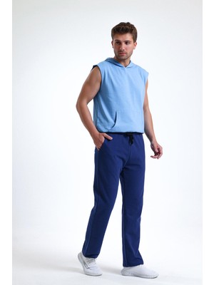 Pulur.co Indigo Normal Kesim Eşofman Altı