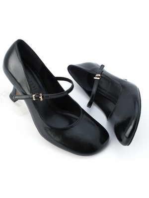 Marjin Kadın Ince Ökçe Bantlı Klasik Topuklu Ayakkabı Toronez