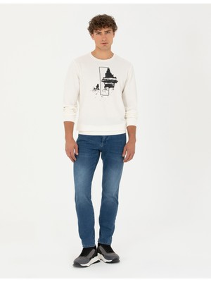 Pierre Cardin Erkek Ekru Regular Fit Sweatshirt 50272505-VR019