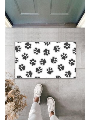 Dijital Baskı Yeşil Dış ve Iç Mekan Doğal Taş Desen Kapı Önü Paspası