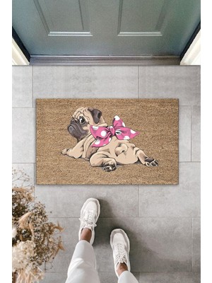 Dijital Baskı Yeşil Dış ve Iç Mekan Doğal Taş Desen Kapı Önü Paspası