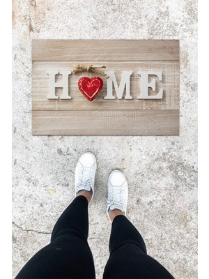 Dijital Baskı Yeşil Dış ve Iç Mekan Doğal Taş Desen Kapı Önü Paspası