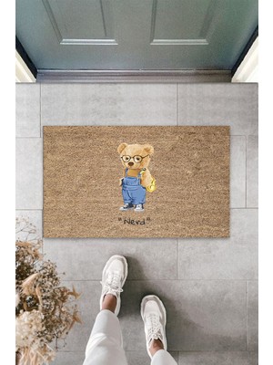 Dijital Baskı Yeşil Dış ve Iç Mekan Doğal Taş Desen Kapı Önü Paspası