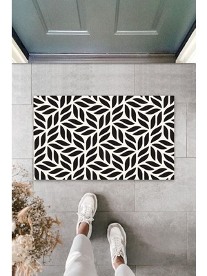 Dijital Baskı Yeşil Dış ve Iç Mekan Doğal Taş Desen Kapı Önü Paspası