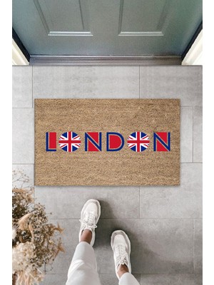 Dijital Baskı Yeşil Dış ve Iç Mekan Doğal Taş Desen Kapı Önü Paspası