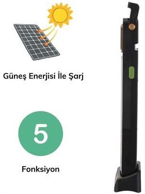 5 Fonksiyonlu Güneş Enerjisi İle Şarj Olabilen 48 Ledli Işıldak,Aydınlatma PR-3838