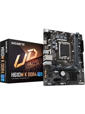 Gıgabyte H610M K Rev.1.0 2xddr4 M.2 HDMI 12-13.nesil LGA1700 Soket, Anakart