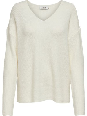 Only V Yaka Ekru Kadın Kazak 15204588