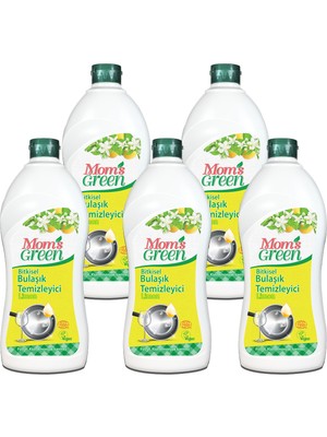 Mom's Green 5'li Set Bitkisel Elde Bulaşık Temizleyici Limon  5 x 750 ml