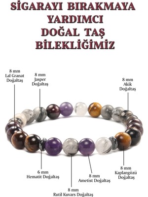 Nelleovana Sigarayı Bırakmaya Yardımcıı Doğal Taş Bileklik