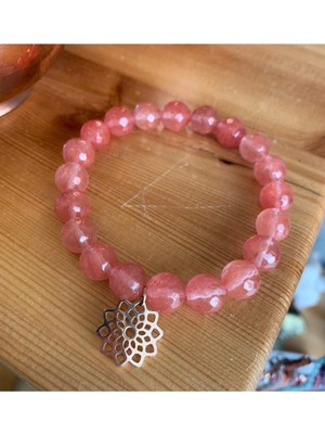 Nelleovana Pembe Kuvars Bileklik