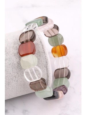 Nelleovana Çakra Doğal Taş Bileklik  Özel Kesim