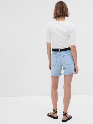 Gap 6" High Rise Cheeky Midi Denim Washwell™ Şort