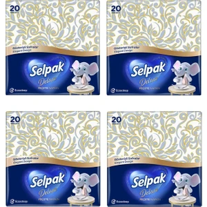 4 x Adet Kiraz Çiçeği 20'li Deluxe Peçete Gösterişli Sofralar Serisi